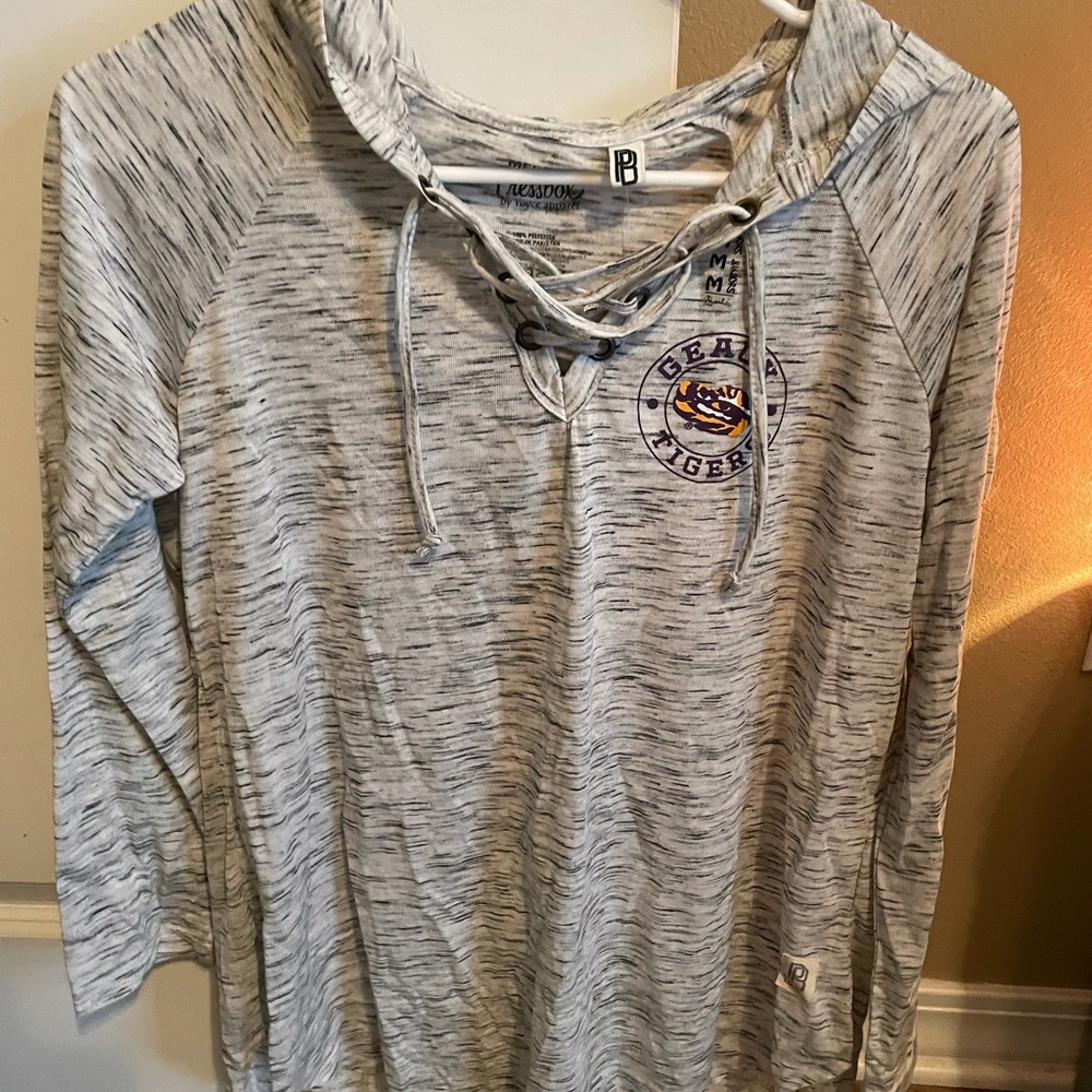 LIGHT GREY LSU LONG SLEEVE